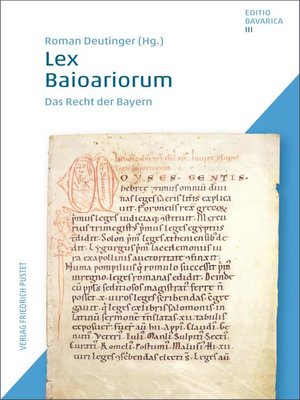 cover image of Lex Baioariorum